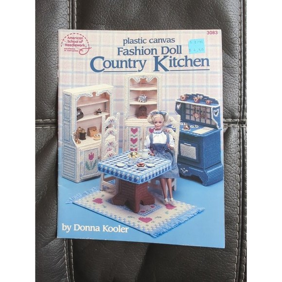American School of Needlework Plastic Canvas Fashion Doll Country Kitchen 3083 - Picture 1 of 4